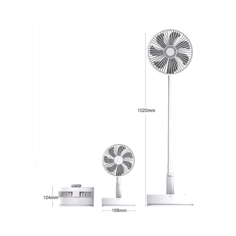 Convenient P11 7200mah Home Electric Fan Usb Desktop Office Electric Fan 4-speed Retractable Floor