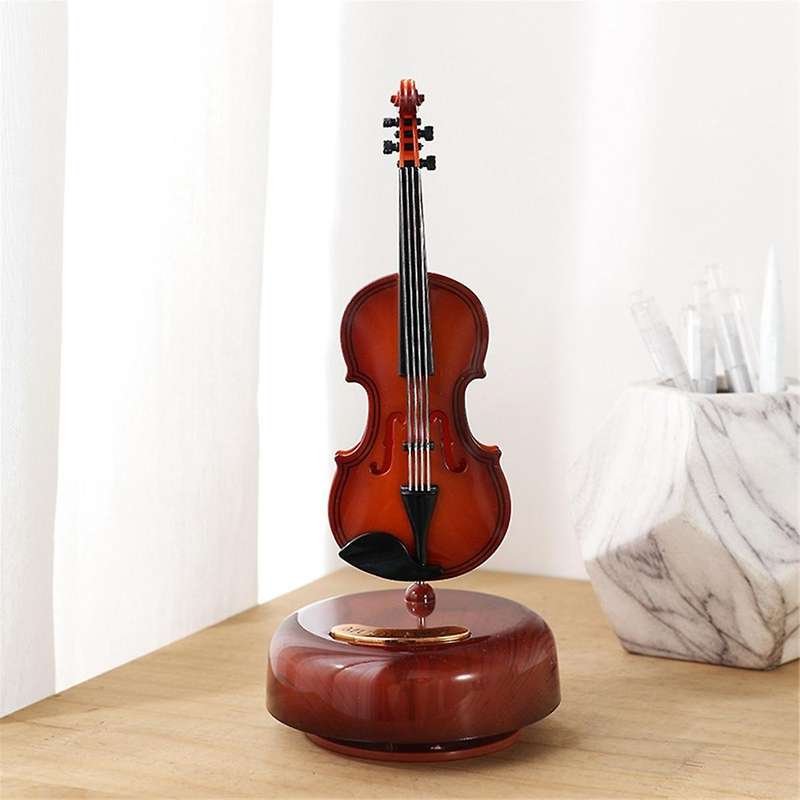 Violin Classical Instruments Pipa Music Box Home Wine Cabinet Decorations Violin Guitar Octave Box H