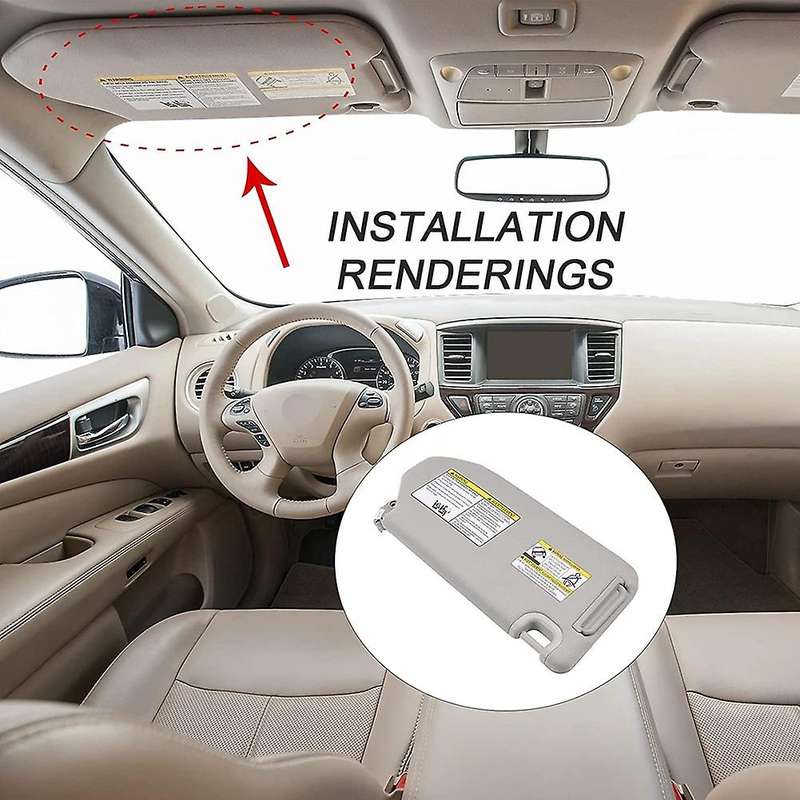 Visor for - 2013-2018 - Qx60 2014-2017 Jx35 2013 Replace 96401-9pb0a, Left Driver Side