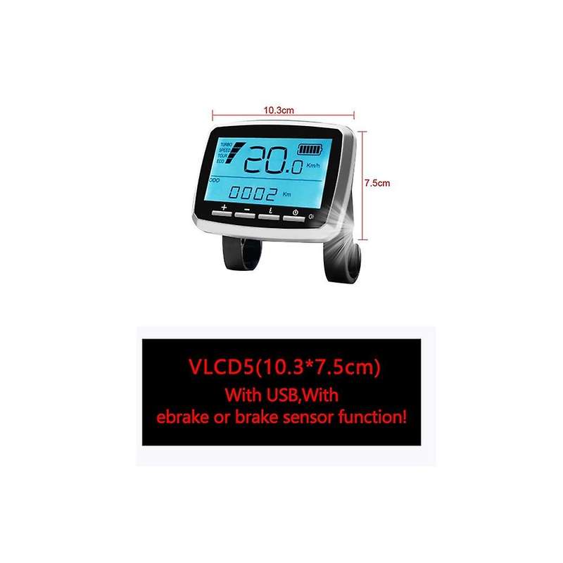 VLCD5 Display for Tongsheng TSDZ2 Electric Bicycle Central Mid Motor Control Panel Display Electric