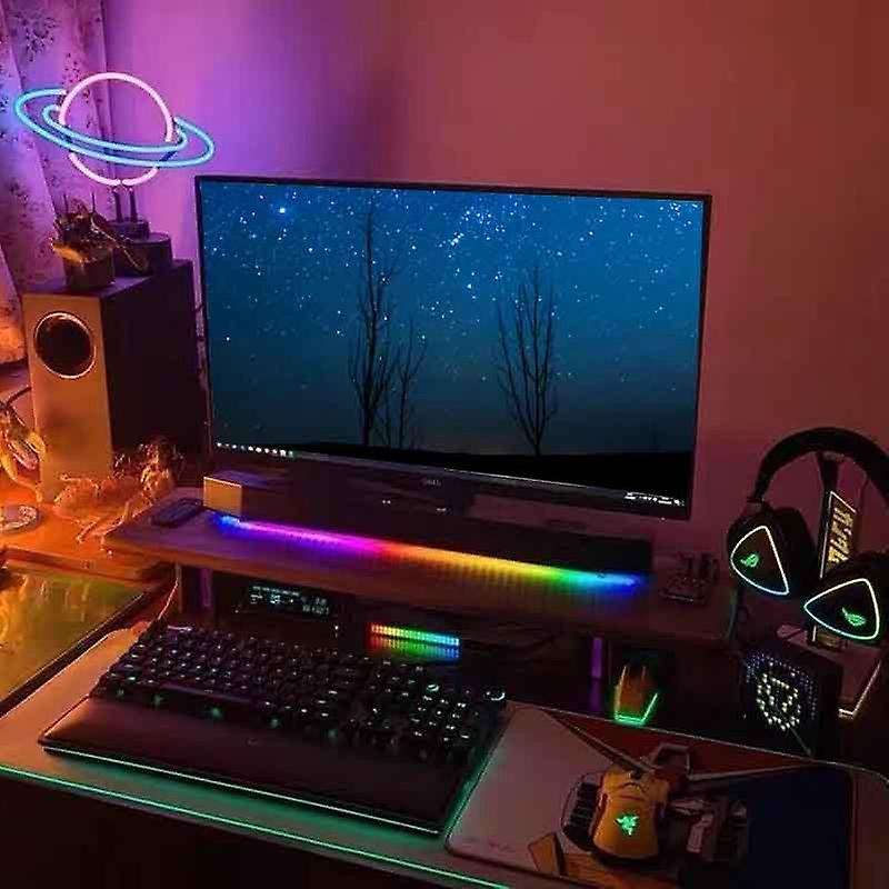 Voice Control Pickup Rhythm Lamp Car Atmosphere Desktop Rgb Spectrum LED Music Sensor Lamp