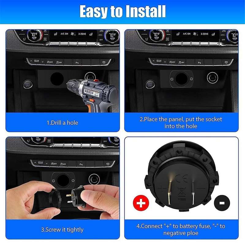Voltage Meter,12V LED Digital Display Voltage Meter Car Voltmeter Measuring Device Voltage Tester Me