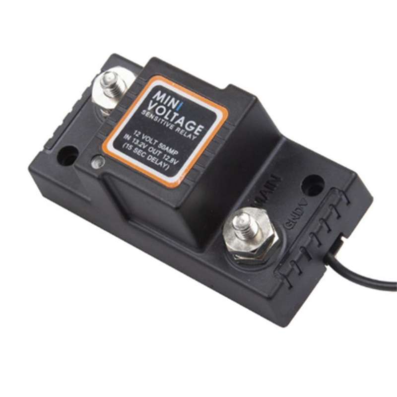 Voltage Sensitive Split Charge Relay VSR 12V 50A for Motorcycle Kart Car UTV ATV Smart Battery Dual
