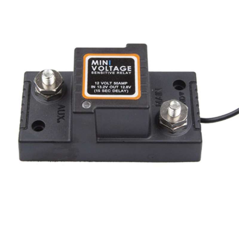 Voltage Sensitive Split Charge Relay VSR 12V 50A for Motorcycle Kart Car UTV ATV Smart Battery Dual