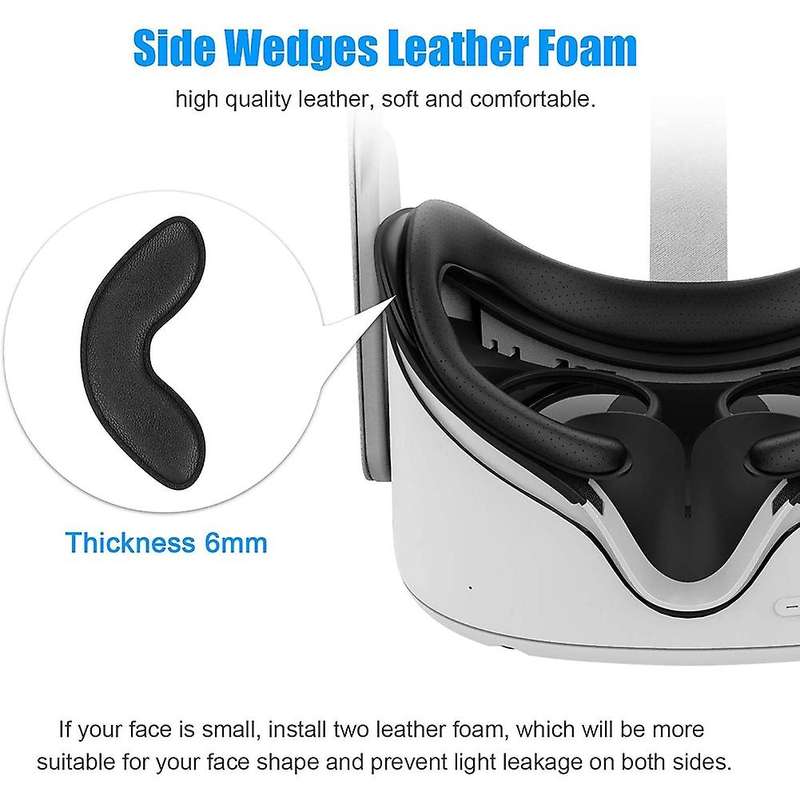 VR Vent Soft Interface Bracket & Anti-Leakage Light PU Leather Foam Face Cover Replacement Pad 7In1