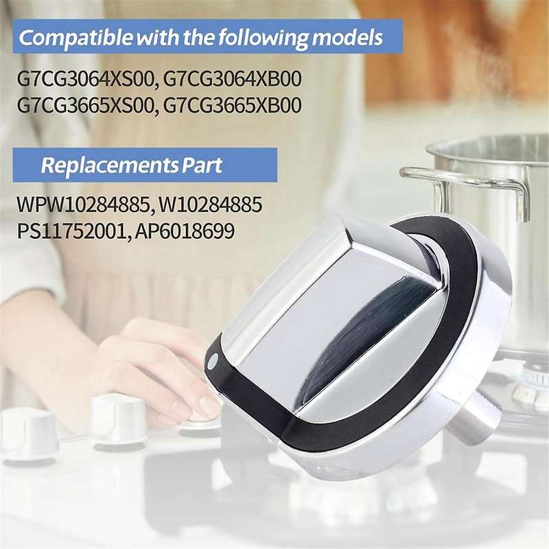 W10284885 Stove Control Knob Compatible with for Range Oven Burner, Replacements Part WPW10284885, (