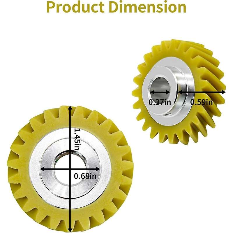 W10112253 Mixer Worm Gear & W10380496 Carbon Brushes Replace Part for & Mixer Number 4162897