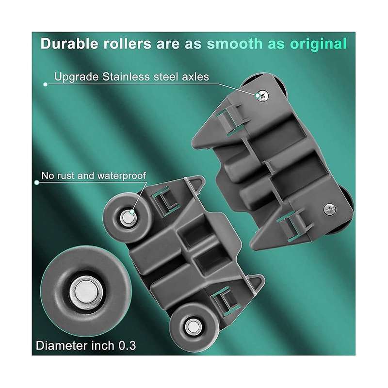 W10195417 Dishwasher Lower Wheels Rack Part Ps11750057 Wpw10195417 Wpw10195417vp Ps2579553 Ah257955