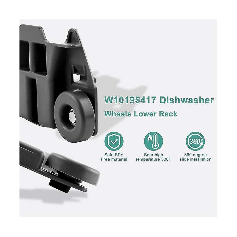 W10195417 Dishwasher Lower Wheels Rack Part Ps11750057 Wpw10195417 Wpw10195417vp Ps2579553 Ah257955