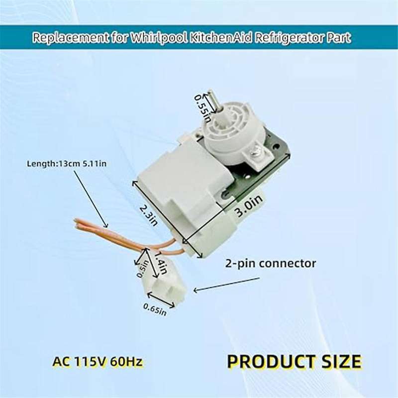 W10464673 Refrigerator Evaporator Fan Motor for WPW10464673 PS7320664 PS11755167 3020513, 115V 60Hz