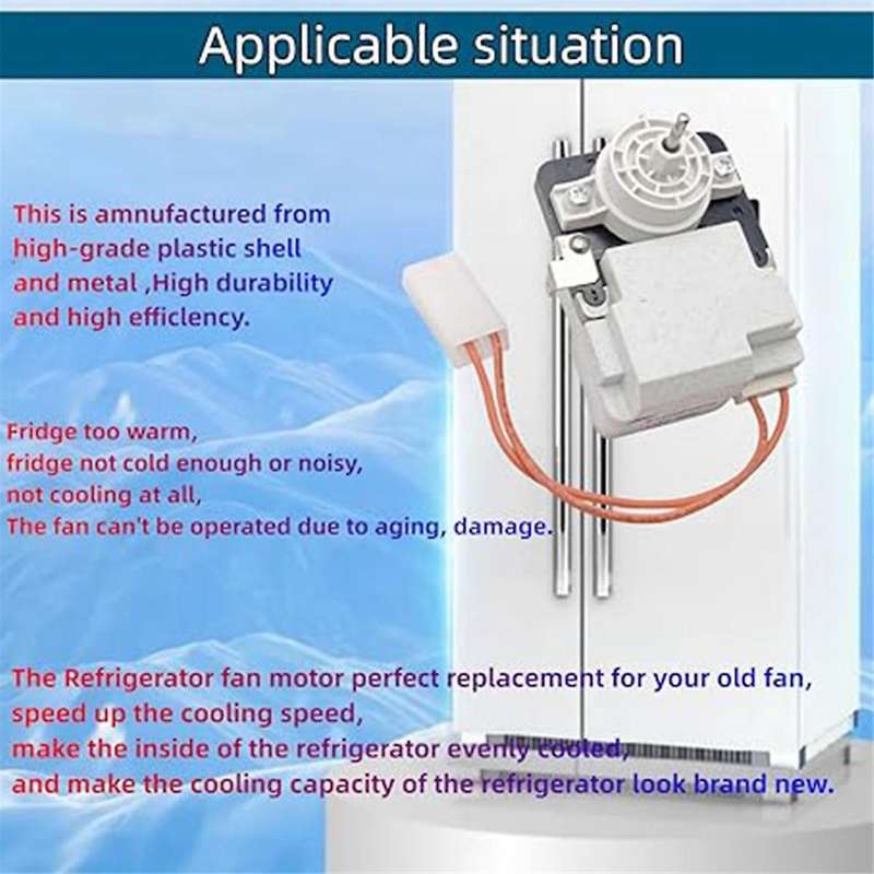 W10464673 Refrigerator Evaporator Fan Motor for WPW10464673 PS7320664 PS11755167 3020513, 115V 60Hz