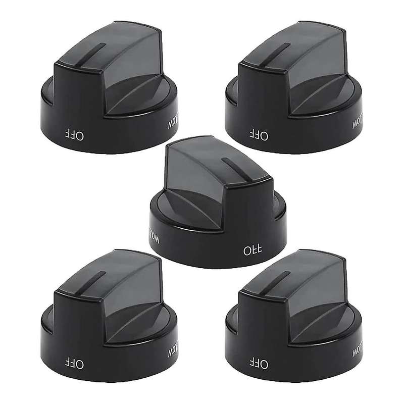 W10339442 Stove Knobs (5 Pack) Fit for Whirl-pool Gas Range Stove Wfg524slas2, Wfg524slaw0, Replace
