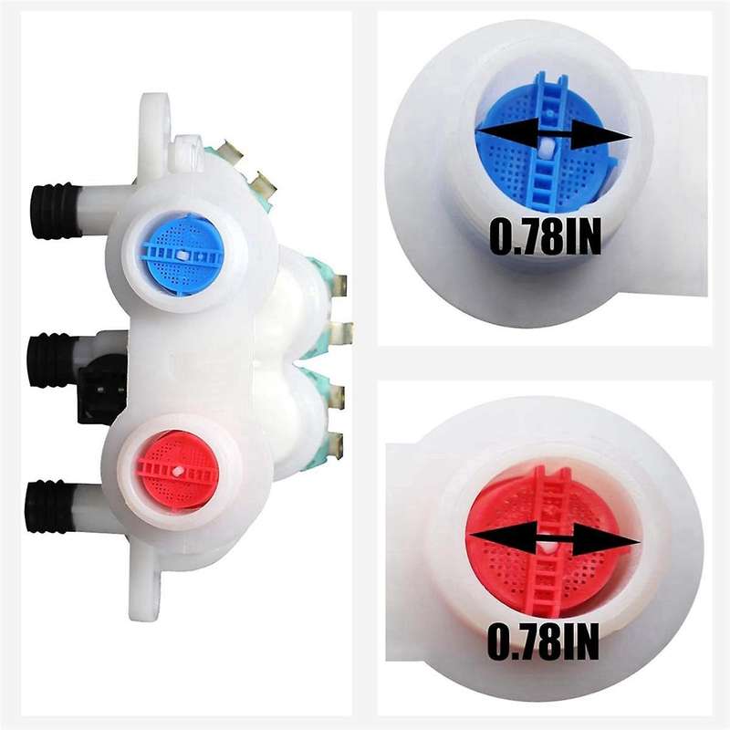 W11096268 W11220230 Water Inlet Valve for Whirl-Pool Ken-More Washing Machine W10632527 W10758829 W1