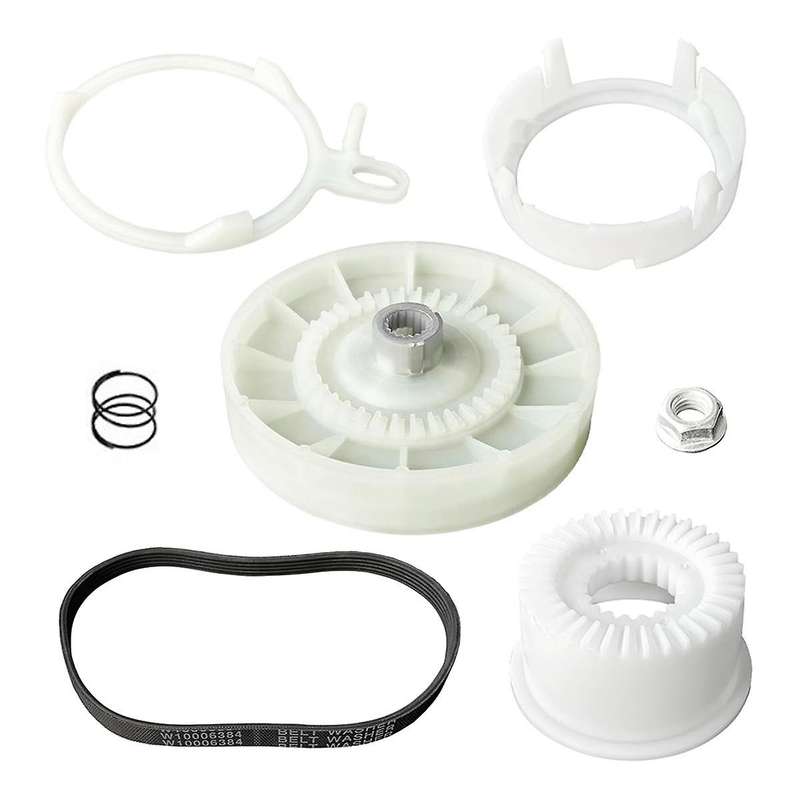 W10721967 Washer Pulley Clutch Kit, W10006384 Washer Drive Belt Replacement Kit Compatible for