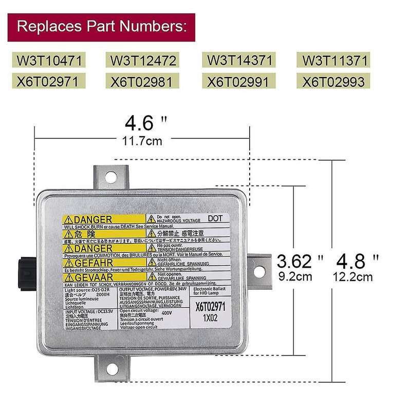 W3T10471 X6T02991 33119-S0K-A10 Xenon HID Headlight Ballast for TL TSX S2000 Accord 5 Grandis