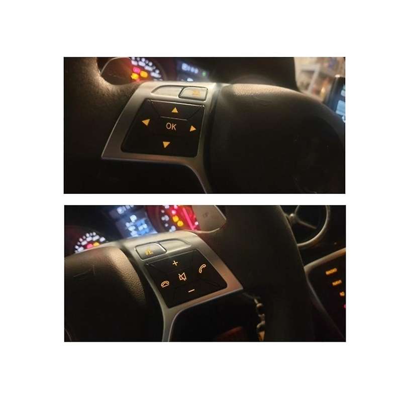 W204 W212 W218 Car Steering Wheel Control Switch Button Cover Volume for C E A Class W156 W246 ,sil