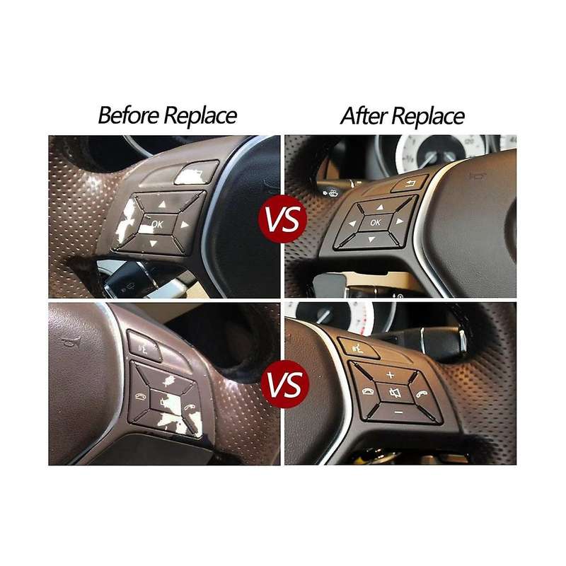 W204 W212 W218 Car Steering Wheel Control Switch Button Cover Volume for C E A Class W156 W246 ,sil