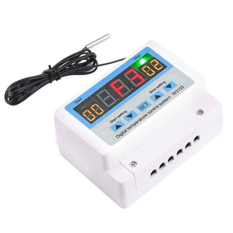 W3103 AC 220V Max Digital Thermostat 30A Temperature Controller Switch Wall Hanging DC 12V 24V Therm