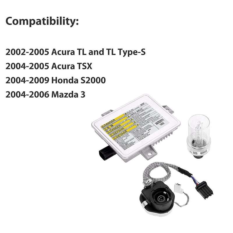 W3T10471 X6T02991 33119-S0K-A10 HID Headlight Ballast with Igniter and D2S Bulb for TL TSX S2000 Acc
