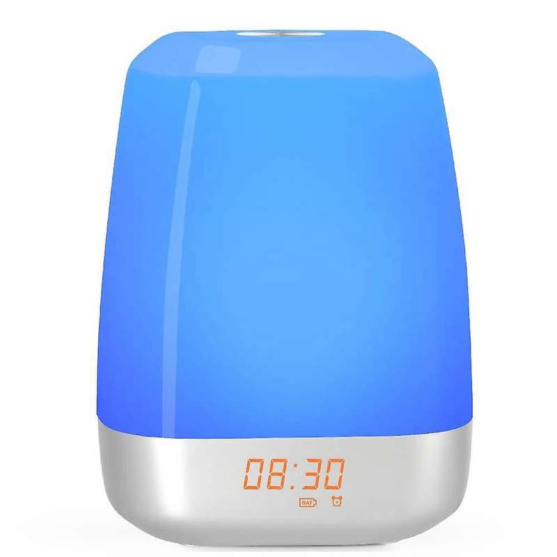 Wake Up Light Beside Lamp Alarm Clock with Sunrise Simulation Pressure Sensor Multicolor Dimmable Ni