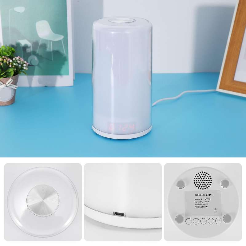Wake Up Light, Alarm Clock with Sunrise Simulation, 5 , Multi Light Modes,contact Control Night Lig