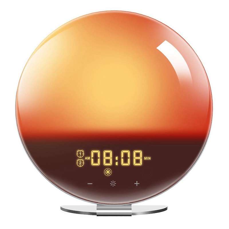 Wake Up Light Alarm Clock Sunrise Alarm Clock with Sunset Simulation LED Clock with Dual Alarms 7 Co