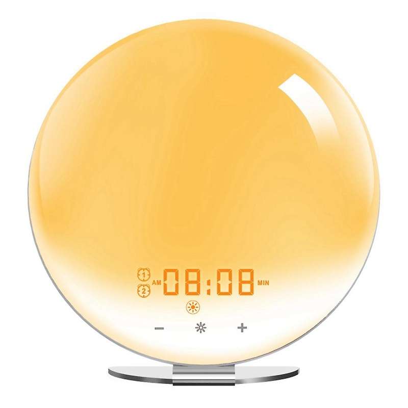 Wake Up Light Alarm Clock Sunrise Alarm Clock with Sunset Simulation LED Clock with Dual Alarms 7 Co