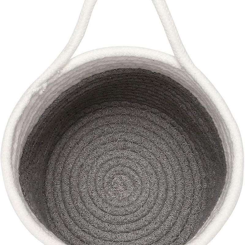 Wall Baskets Small Cotton Rope Baskets Woven Baskets Storage Hanging Baskets for Organizing Round B