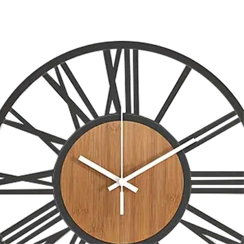Wall Clock for Living Room Decor 16 Inches Silent Non Ticking Wood Clocks for Dining Room,Bedroom Cl