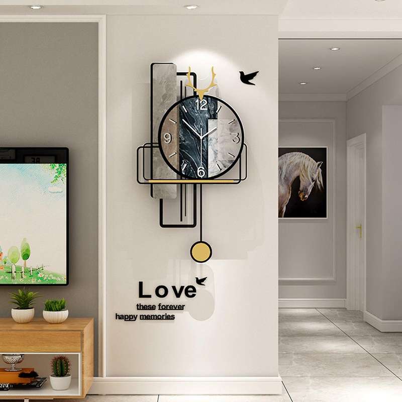 Wall Clock Modern Design Pendulum Living Room Decoration Kitchen Acrylic Wall Clock