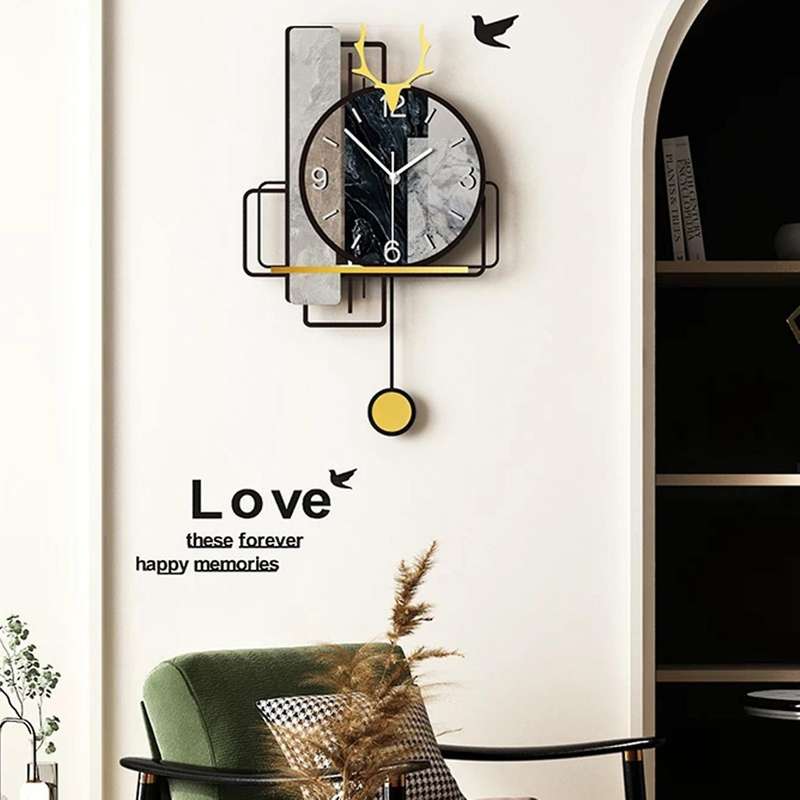 Wall Clock Modern Design Pendulum Living Room Decoration Kitchen Acrylic Wall Clock