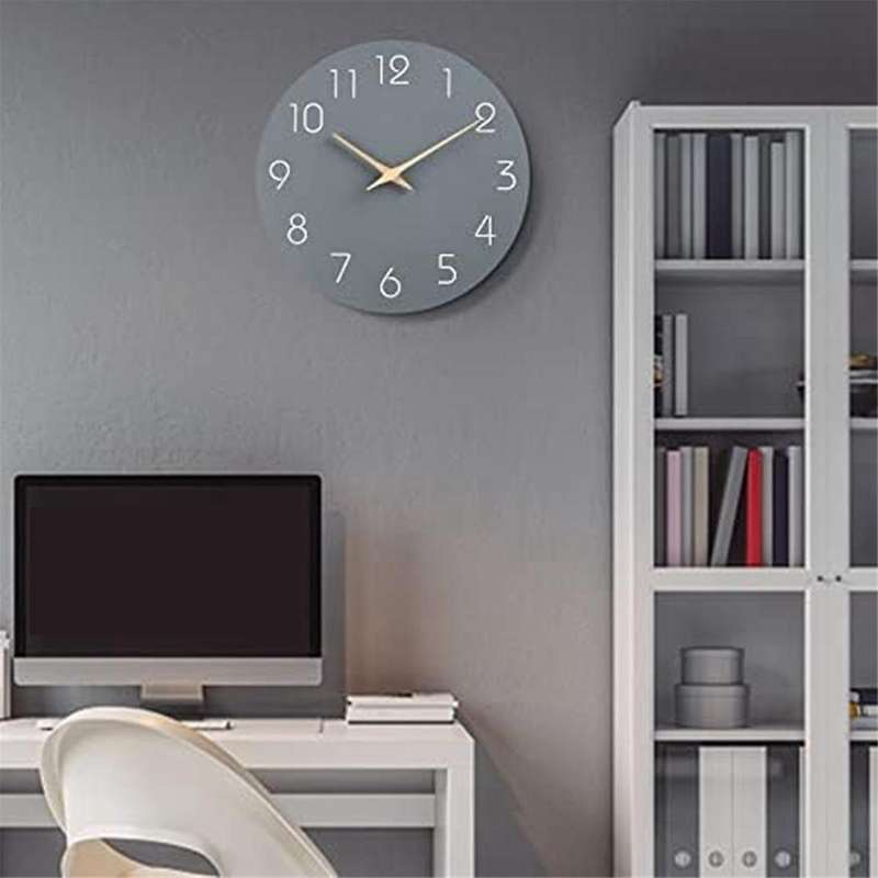 Wall Clock Silent Non-ticking Wall Clocks Battery Operated - Modern Simple Wooden Clock Decorative