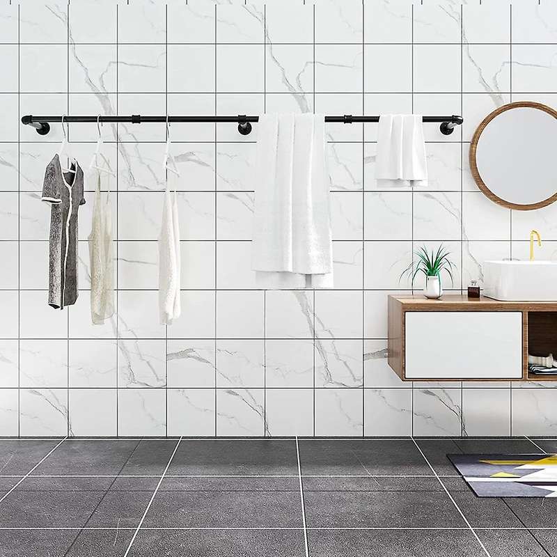 Wall Clothes Rail, Pipe Clothes Rack Wall Hanger for Clothes Storage, Industrial Detachable Clothes