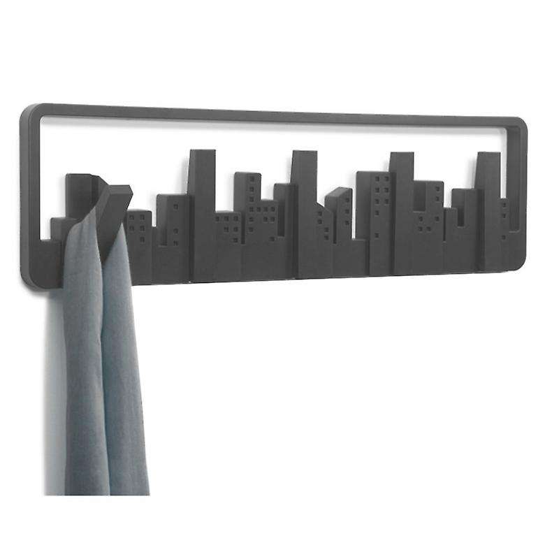 Wall Hanger Mount Multipurpose Hook Pastoral Style Black Coat Hanger Cityscape Art Clothes Hanger De