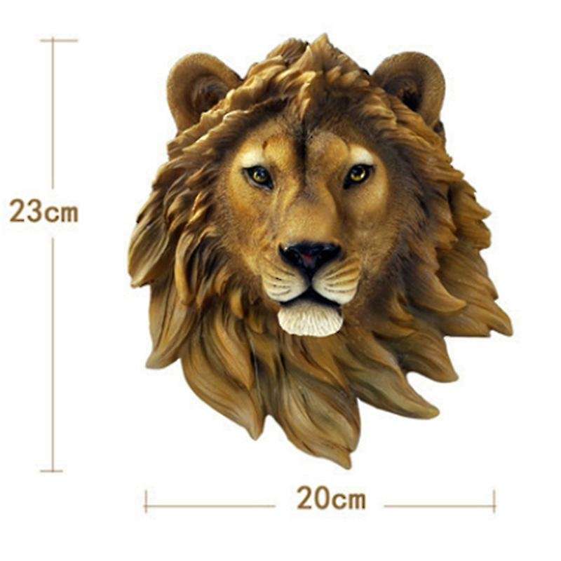 Wall Decoration Bar Wine Cellar Lion Head Simulation Sculpture Decor Resin Craft Head Wall Statue