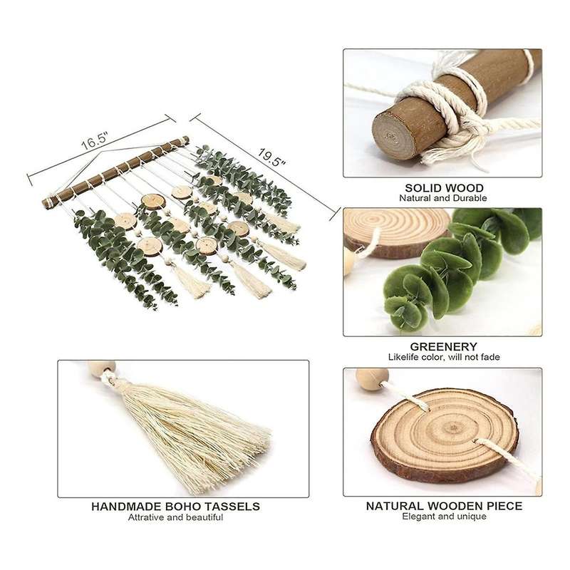 Wall Decor Artificial Eucalyptus Farmhouse Wall Hanging Greenery Vines Leaves for Wedding Bedroom Ki