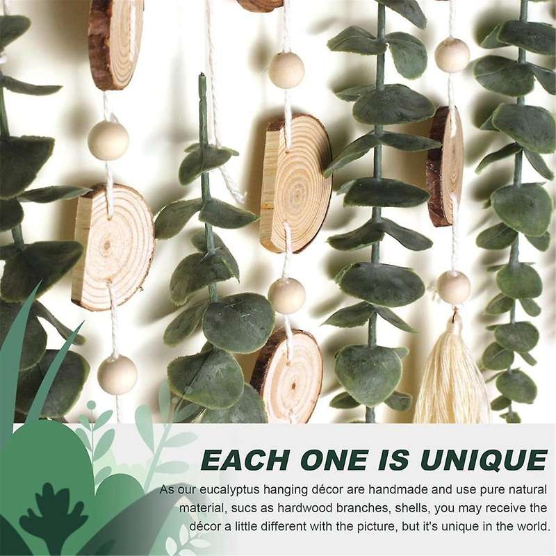 Wall Decor Artificial Eucalyptus Farmhouse Wall Hanging Greenery Vines Leaves for Wedding Bedroom Ki