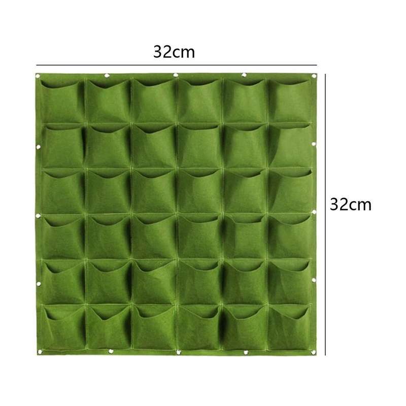 Wall Hanging Pockets Planting Bags Flower Pot Waterproof Grow Bag Garden Planter Vertical Suculenta
