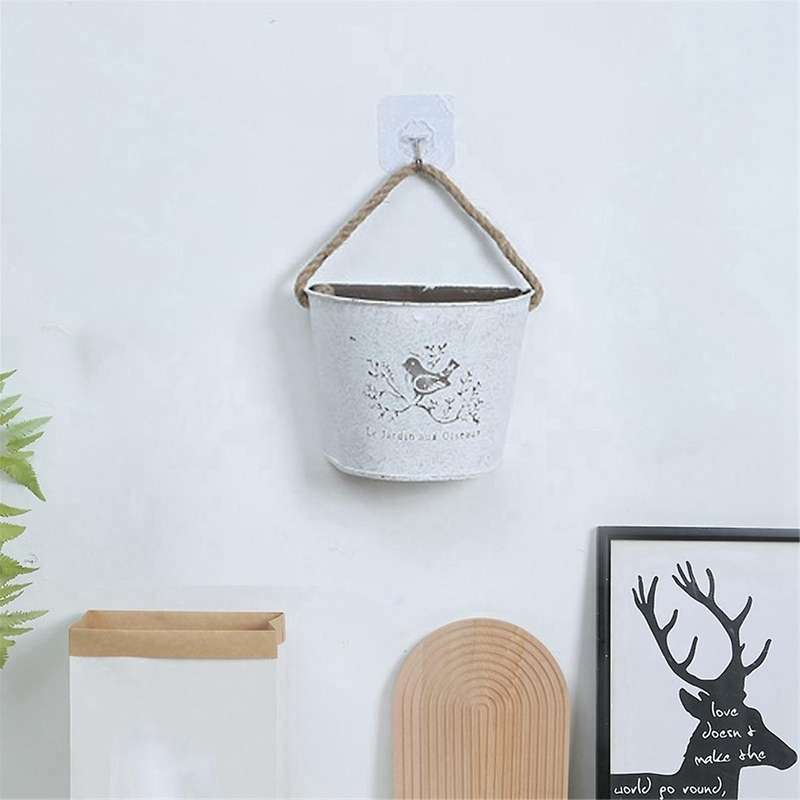 Wall Hanging Planter Plant Pot Flower Basket Garden Succulent Container Metal Iron Flower Holder Ho