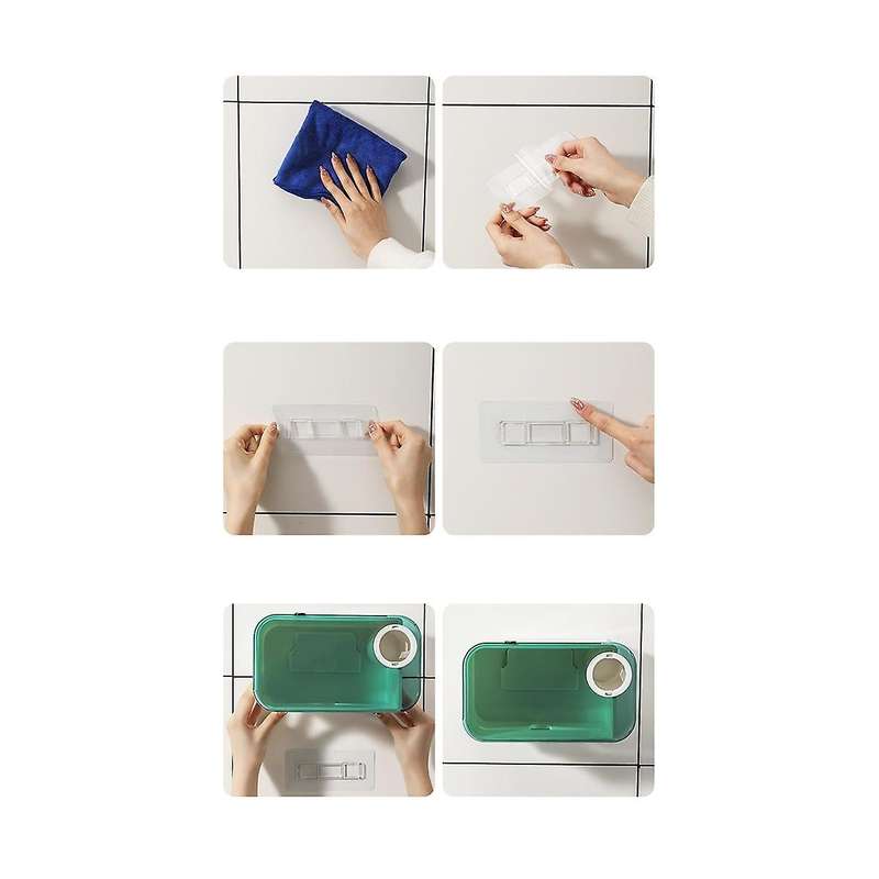 Wall Mount Bathroom Tissue Punch-free Phone Rack Case Toilet Paper Holder Waterproof Shelf Organize