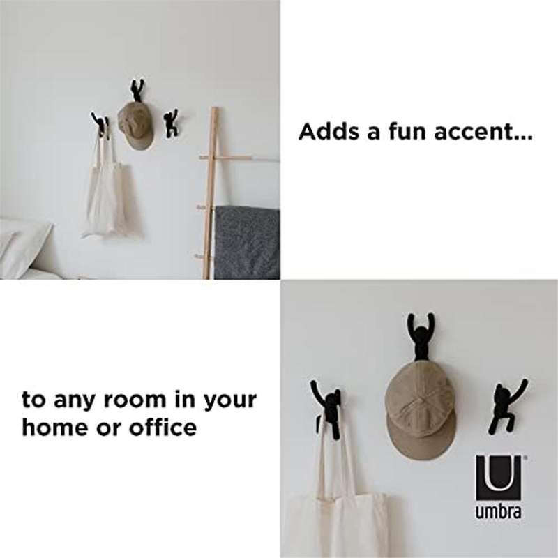 Wall Hook Partner Hook Cartoon Wall Door Coat Hook, Wall Mounted Coat Rack, 3Pcs