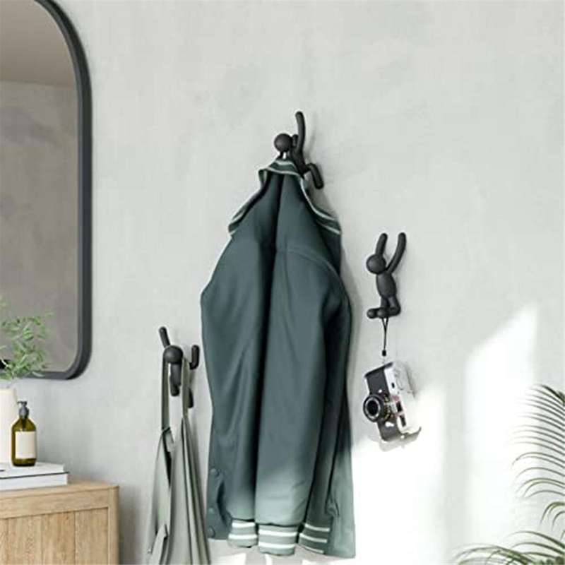 Wall Hook Partner Hook Cartoon Wall Door Coat Hook, Wall Mounted Coat Rack, 3Pcs