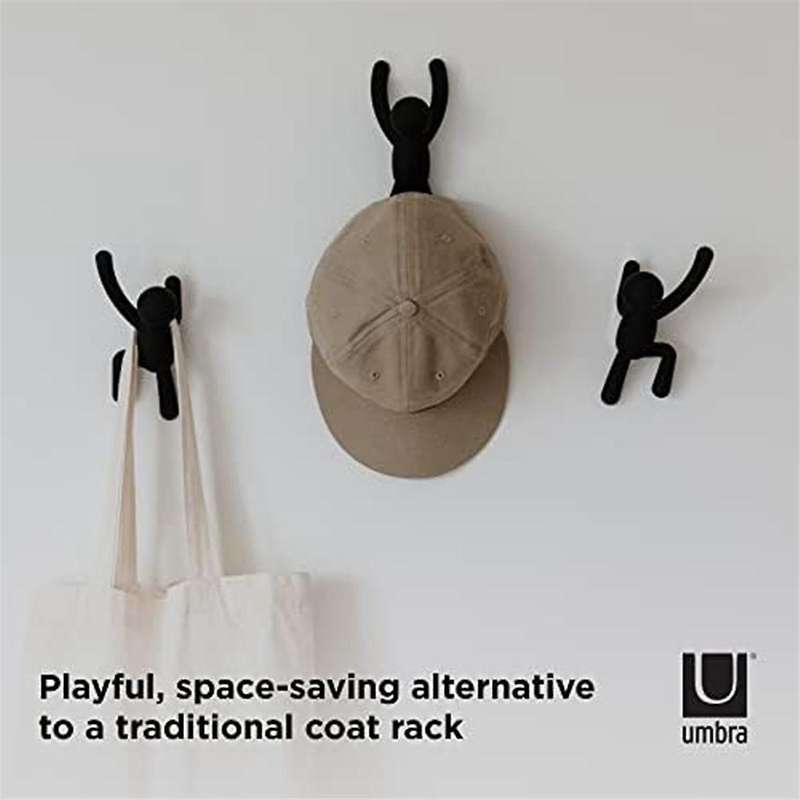 Wall Hook Partner Hook Cartoon Wall Door Coat Hook, Wall Mounted Coat Rack, 3Pcs