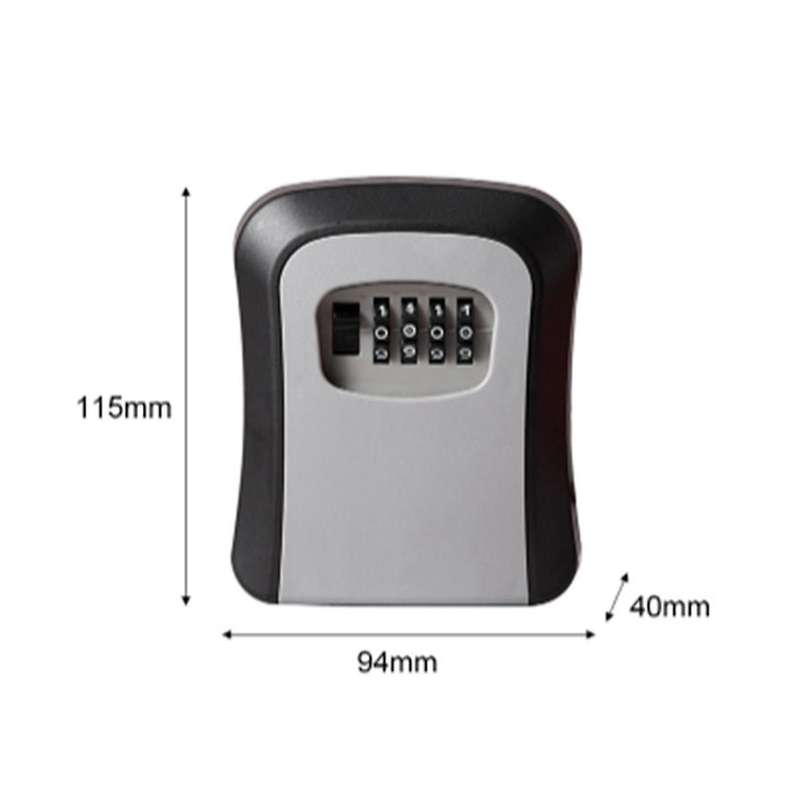 Wall Mount Key Lock Box 4 Digit Password Code Security Lock Office Key Safe Secret Storage Box Orga