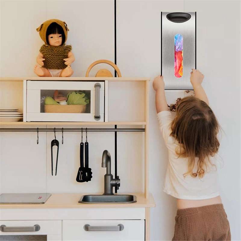Wall Mount Plastic Bag Organizer,Durable Plastic Grocery Bag Saver,Kitchen Grocery Plastic Bag Hold