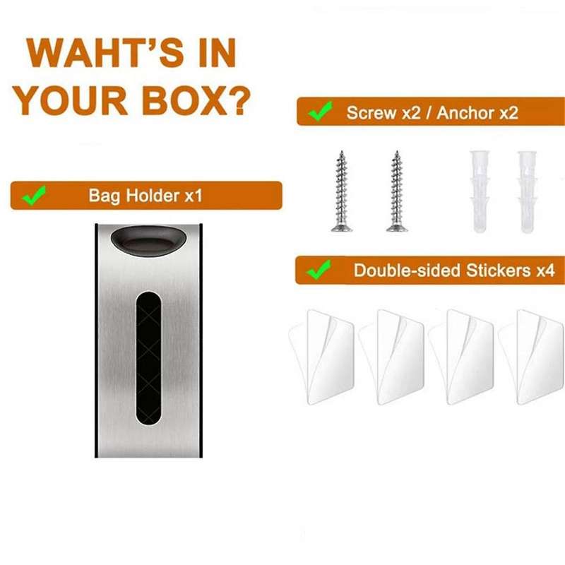 Wall Mount Plastic Bag Organizer,Durable Plastic Grocery Bag Saver,Kitchen Grocery Plastic Bag Hold