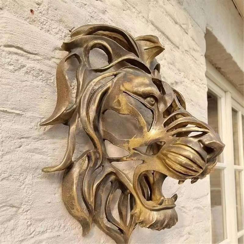 Wall Mounted Art Sculpture Gold Resin Art Wall Luxury Decor Art Wall Hanging