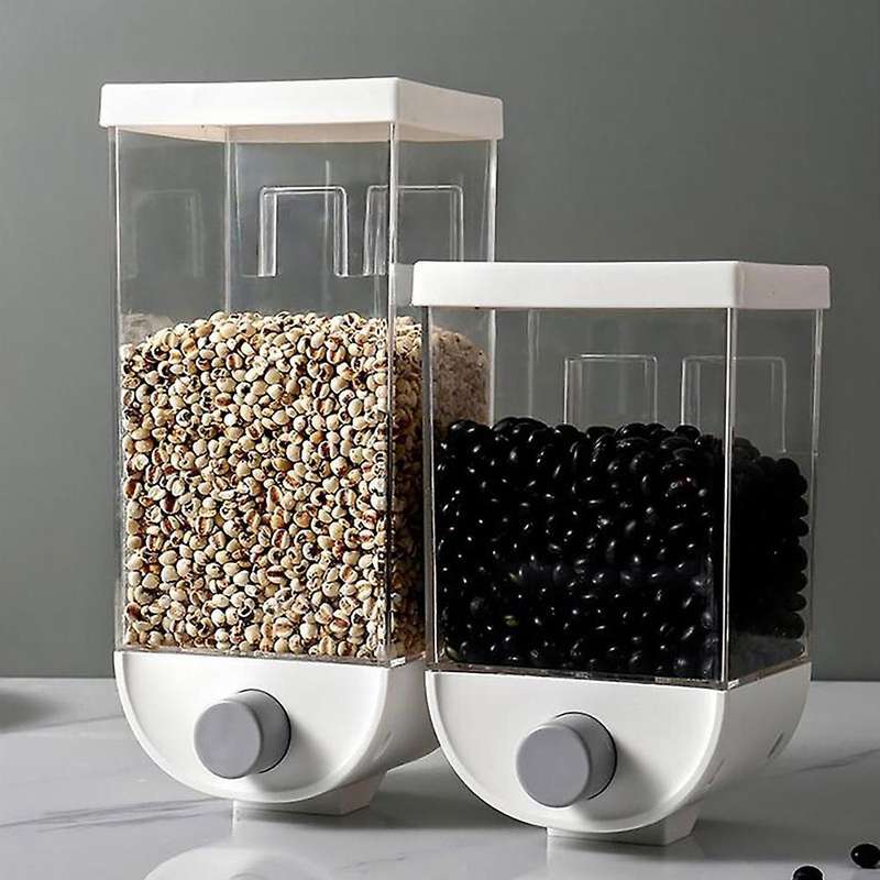 Wall Mounted Cereals Dispenser Grain Storage Box Airtight Food Storage Containers for Flour Sugar an