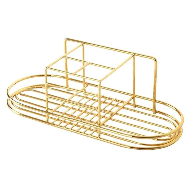 Wall Mounted Bathroom Razors Storage Rack Cosmetics Space Saving Stand Ventilated Iron Home Toothpas