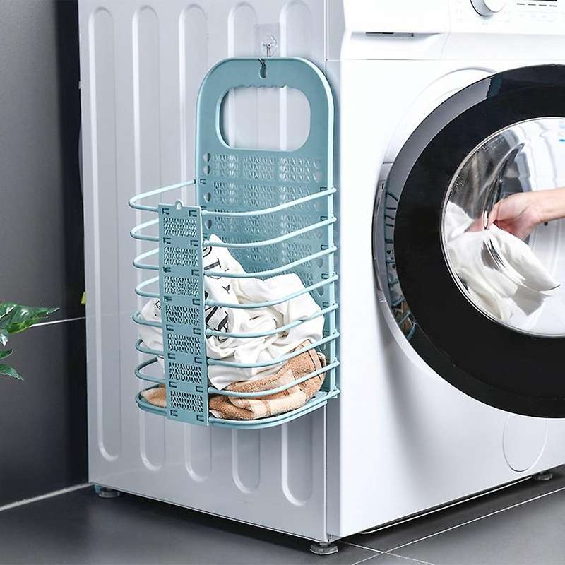 Wall Mounted Foldable Laundry Basket Dirty Clothes Storage Basket Wall Hanging Bathroom Clothes Laun